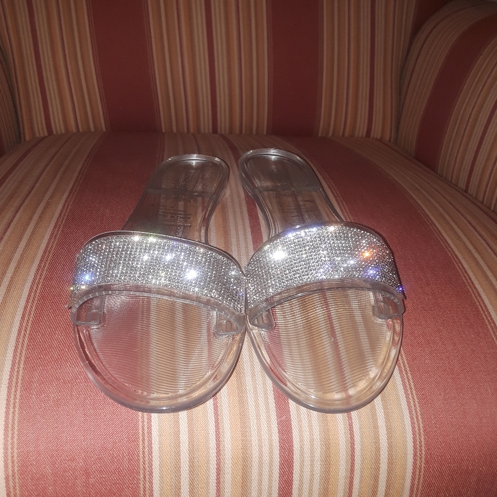 COPY - SEXY SPARKLING CRYSTAL CLEAR FLAT SANDAL